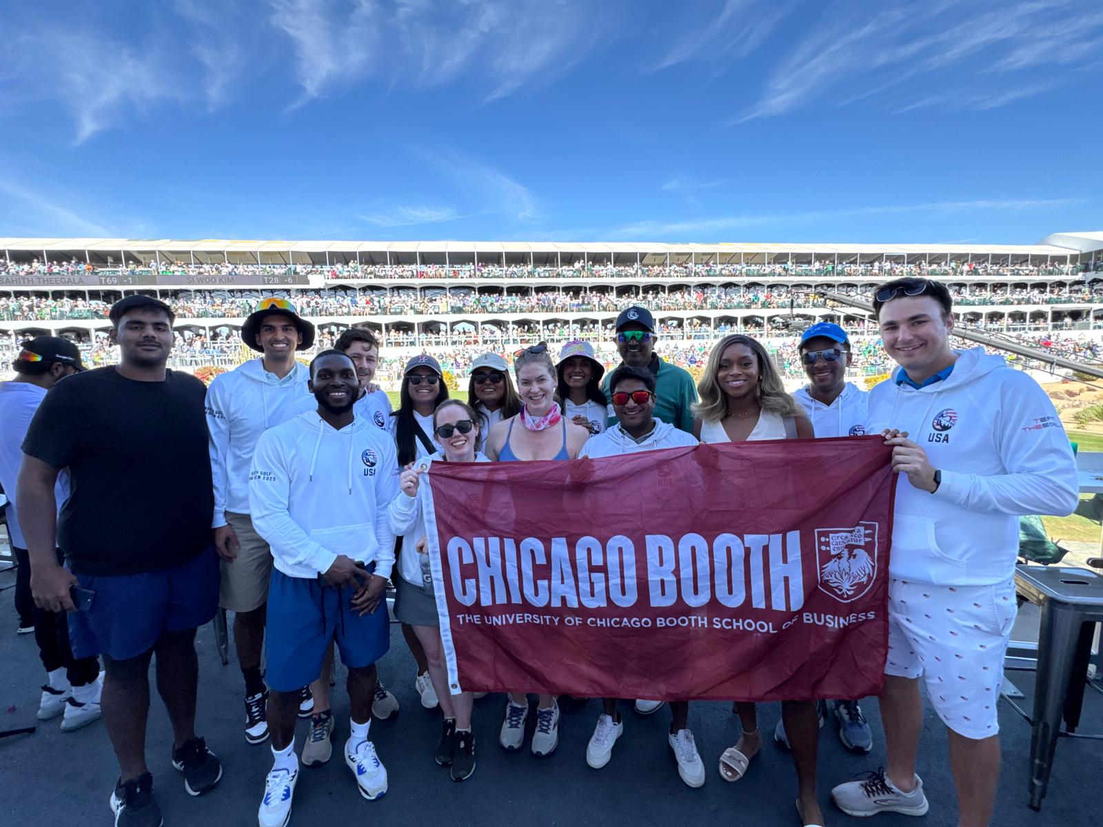 Chicago Booth MBA students at WM Phoenix Open
